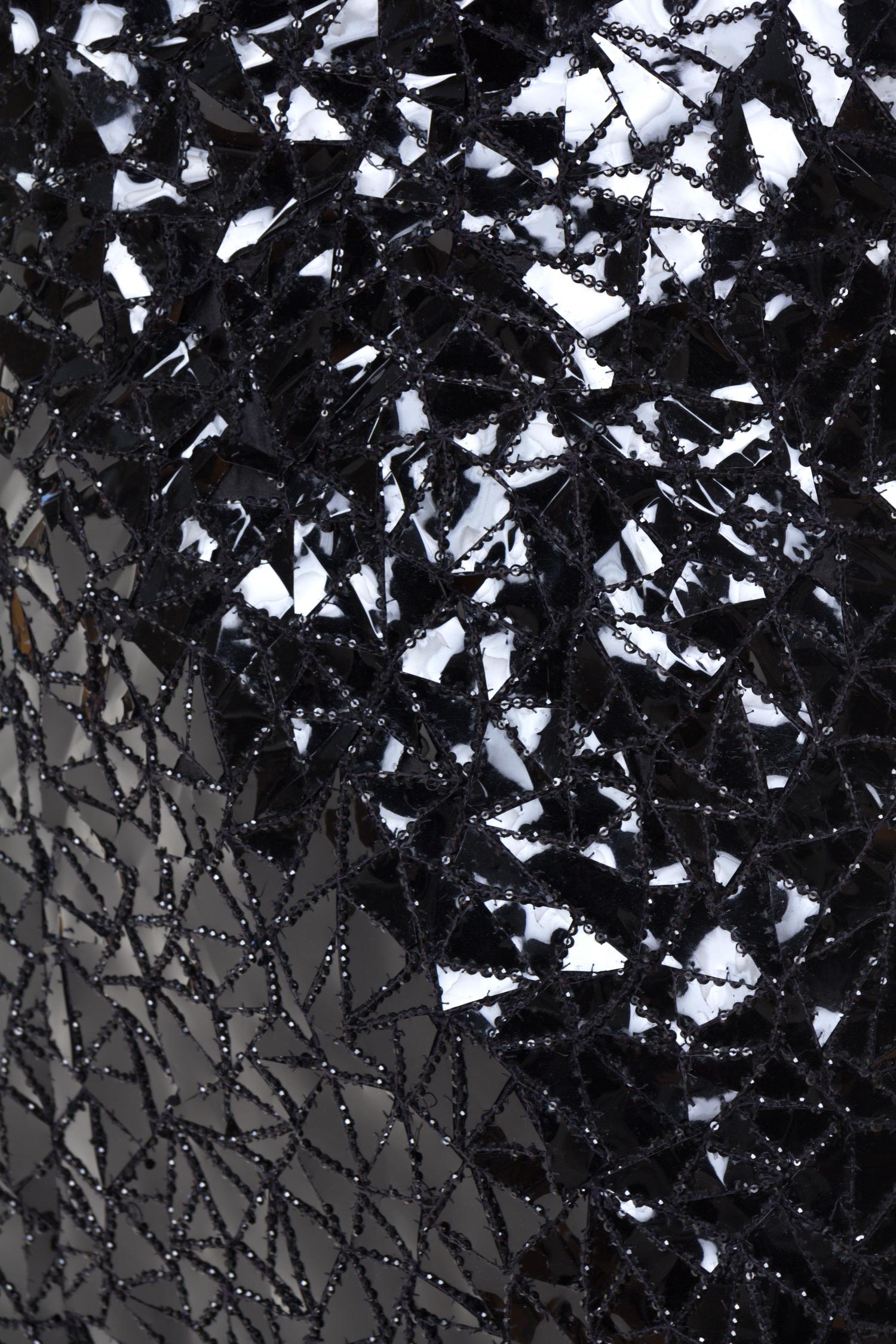 An Yves Saint Laurent Haute Couture Black Triangle Sequin Gown, No size.