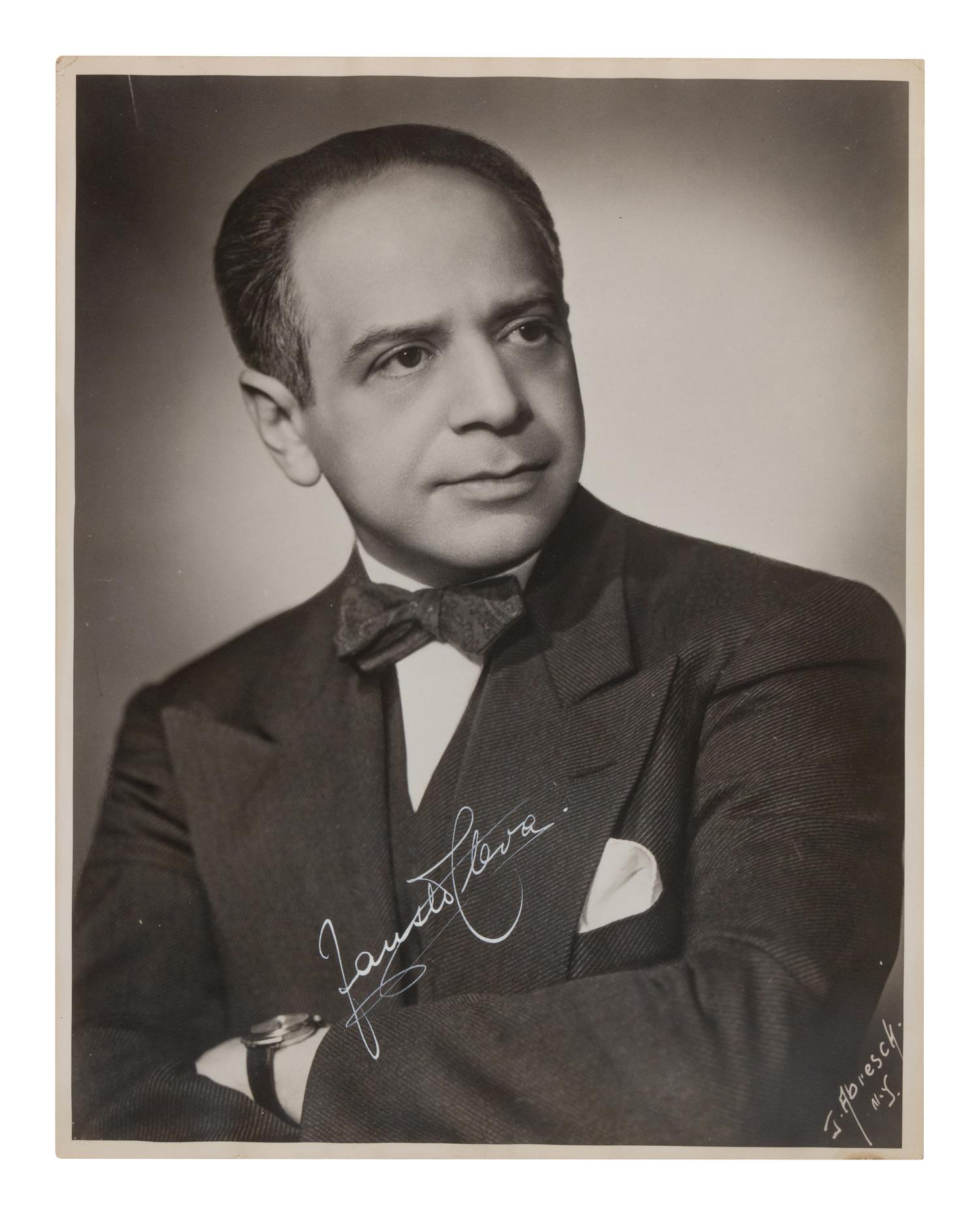 [19TH AND 20TH-CENTURY COMPOSERS AND CONDUCTORS]. A group of 5 photographs and photographic prints of conductors and composers from the 19th and 20th century, most signed, comprising images of: