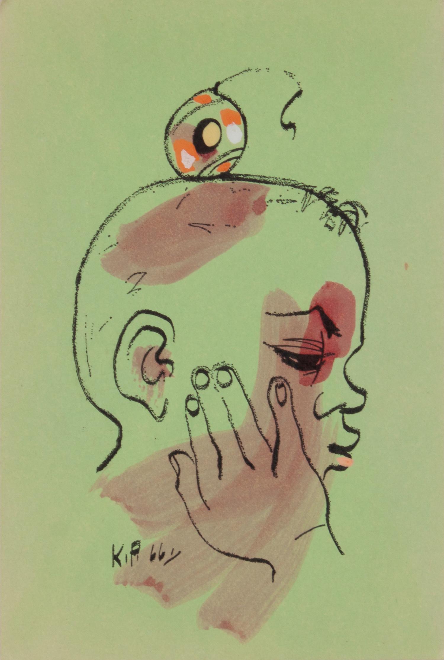 Karl Priebe, (Wisconsin, 1914-1976), Cards (five works)