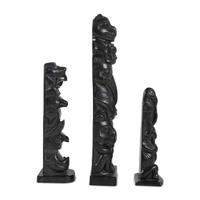Haida Carved Argillite Model Totem Poles