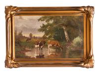 Thomas Bigelow Craig (American, 1849-1924) A Quiet Spot oil on canvas