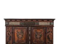 A Continental Carved and Paint Decorated Wardrobe