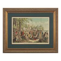 [Philadelphia] Group of 6 prints of William Penn's Treaty with the Indians...
