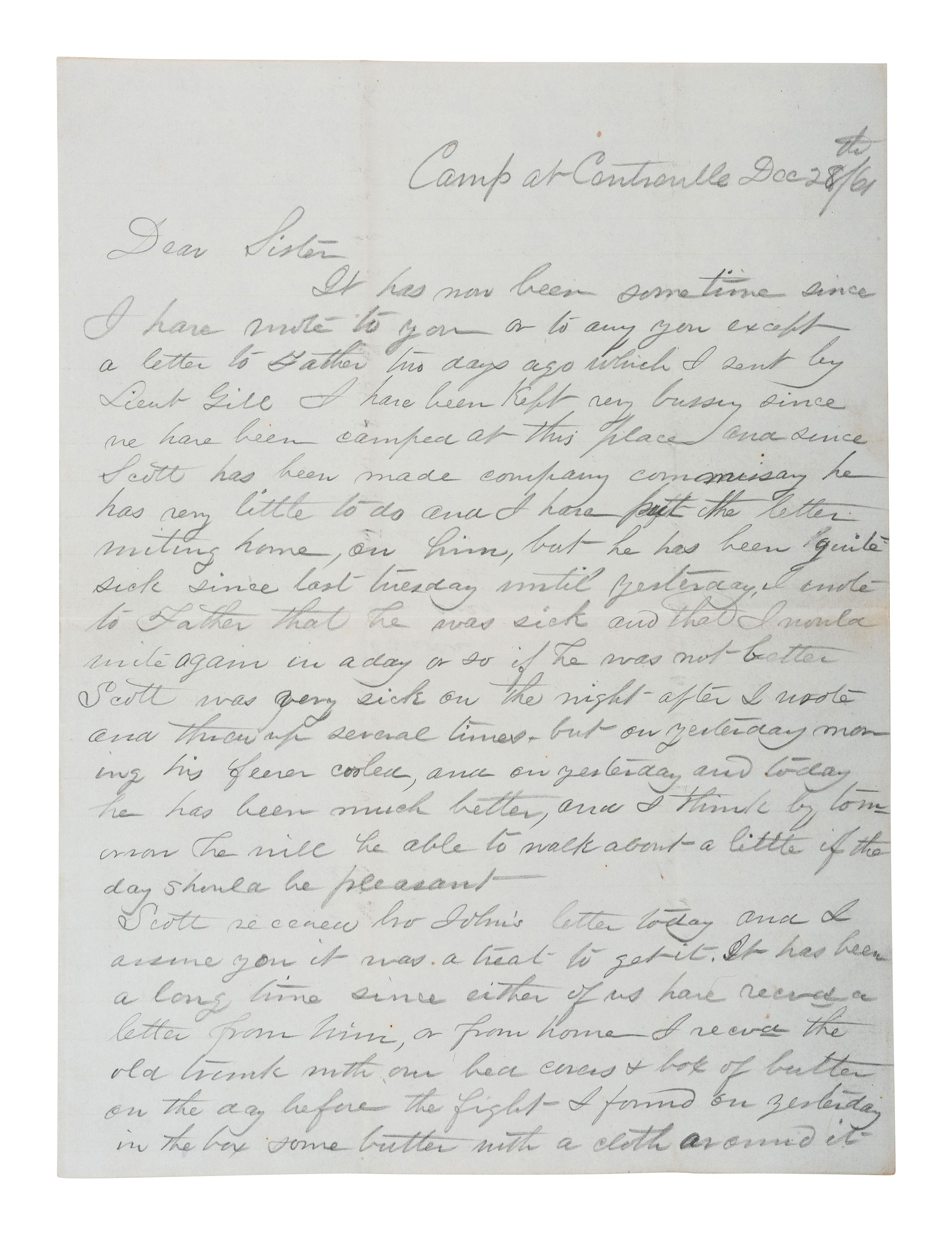 [CIVIL WAR]. Civil War archive of Ordnance Sgt. David H. Wilson (1831-1863), Co. F, 6th South Carolina Infantry, including war-date letters, diary, and photographs.