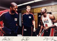 A Michael Jordan, Magic Johnson and Larry Bird 1992 United States Olympic Dream Team Signed Autograph Limited Edition Oversized Photograph (Upper Deck Authenticated),