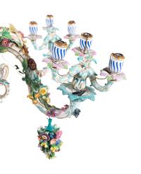 A Meissen Porcelain Twenty-Four Light Chandelier