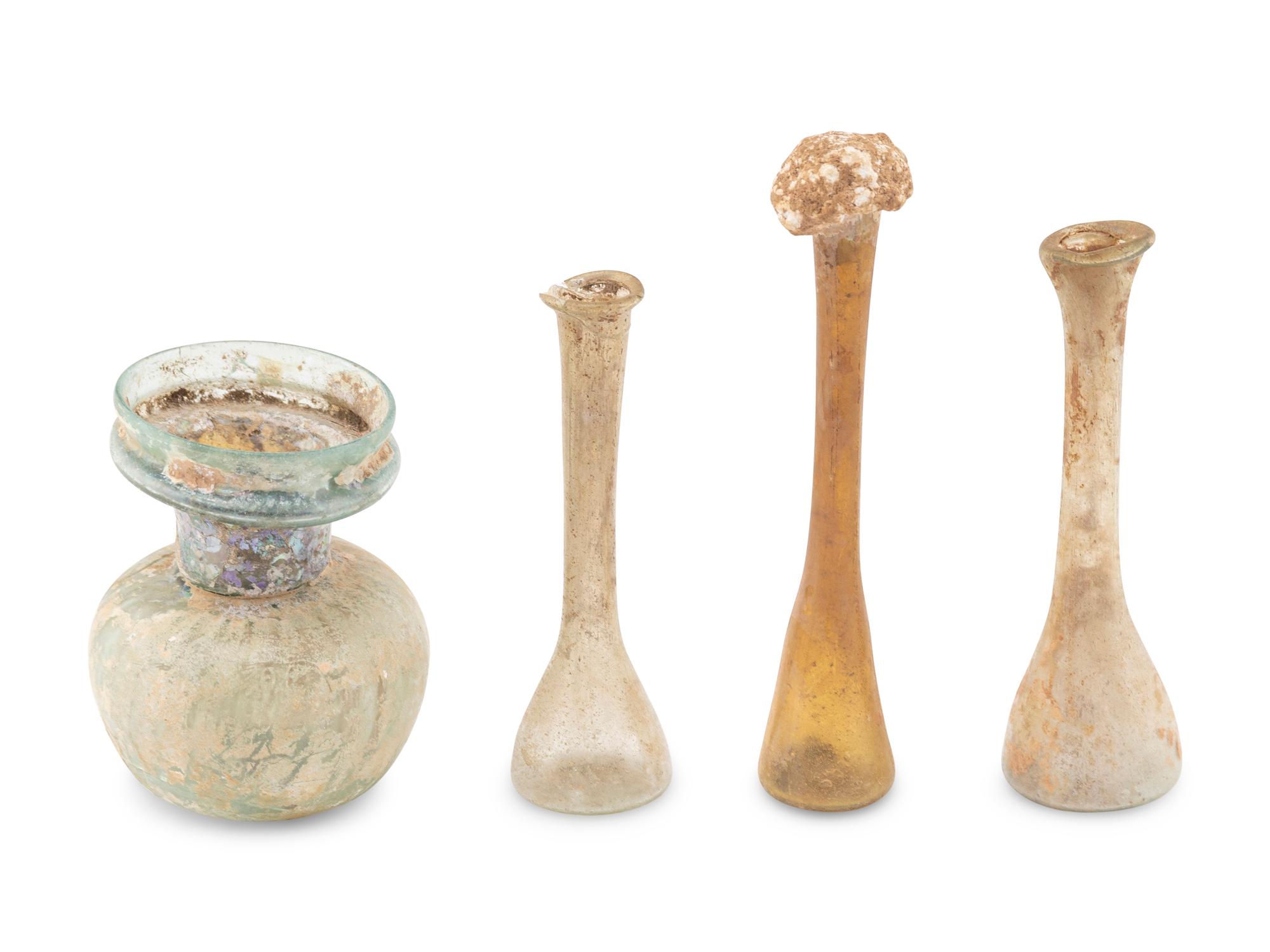 A Group of Four Roman Glass Vessels