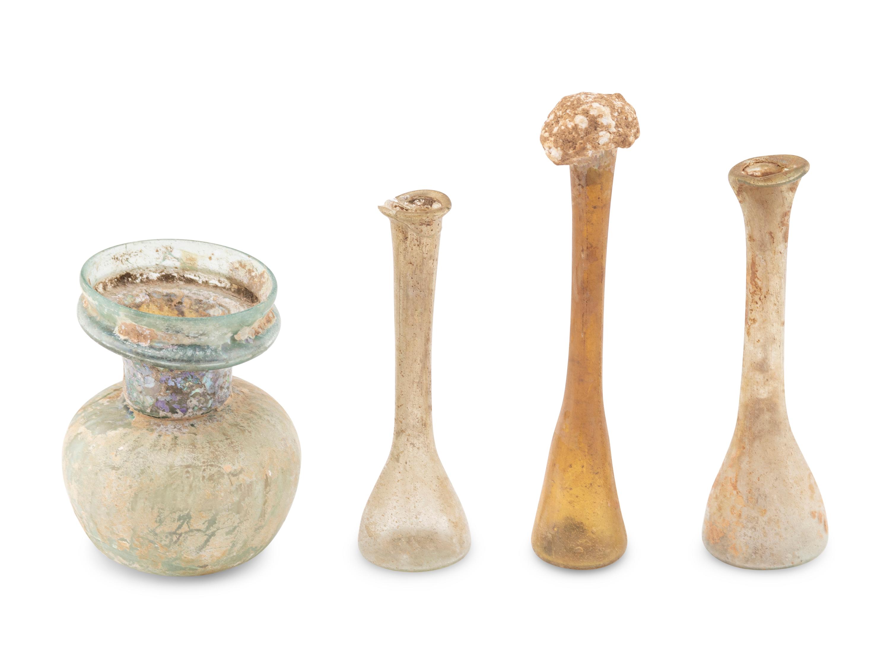 A Group of Four Roman Glass Vessels