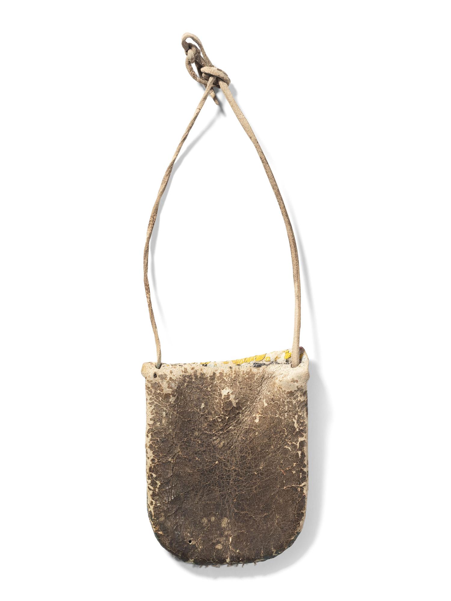 Pueblo Painted Hide Bag, with Interior Decoration