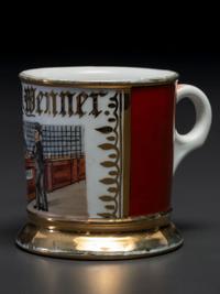 A Pawnbroker's Porcelain Occupational Shaving Mug