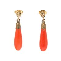 A Collection of Yellow Gold and Coral Jewelry, 33.20 dwts.