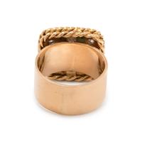 YELLOW GOLD, EMERALD AND DIAMOND RING