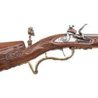 Carved Contemporary Flintlock "Mini Jaeger" Rifle