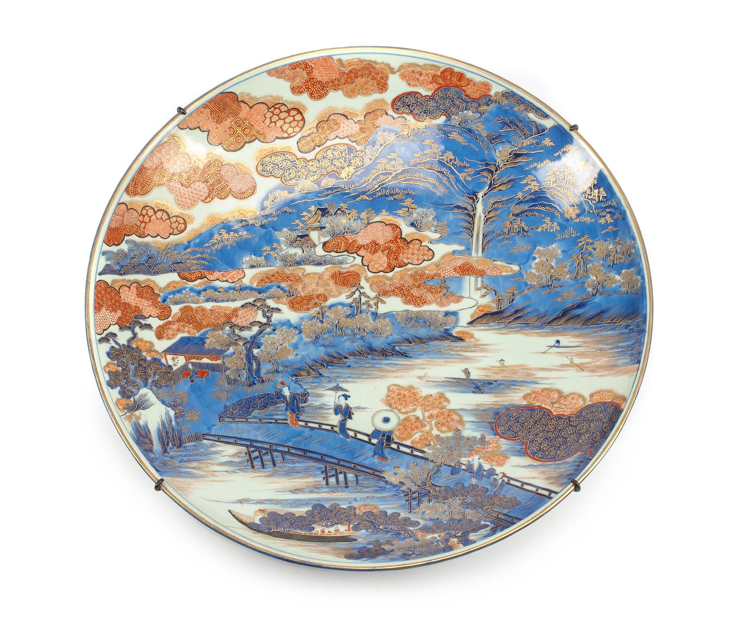 A Large Imari Palette Porcelain Charger Diameter 25 1/4 inches. — LATE 19TH CENTURY