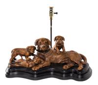 A Resin Figural Table Lamp Height 14 3/4 x width 20 inches. — 20TH CENTURY
