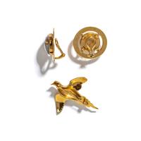 COLLECTION OF YELLOW GOLD BIRD JEWELRY