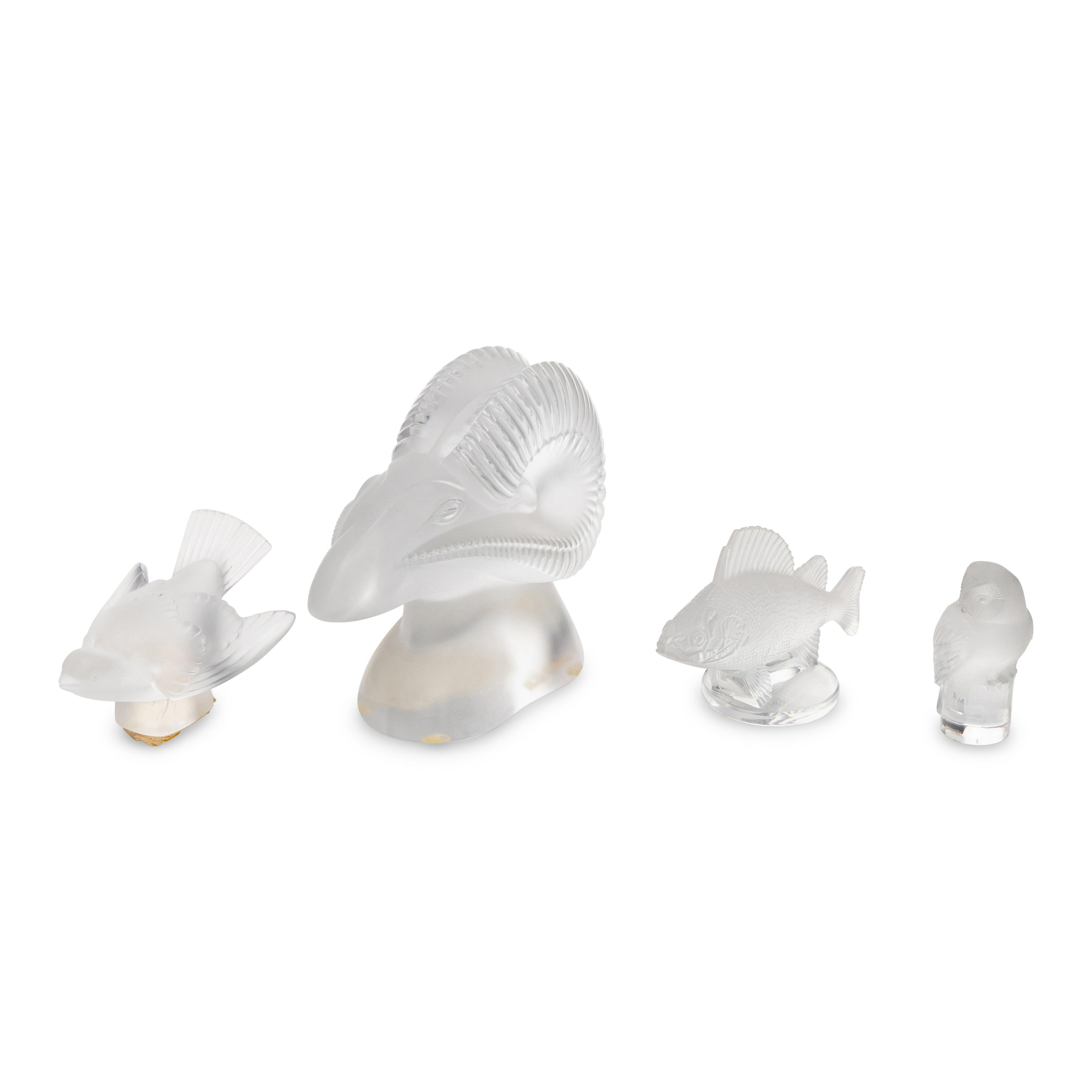Four Lalique Animal Figurines