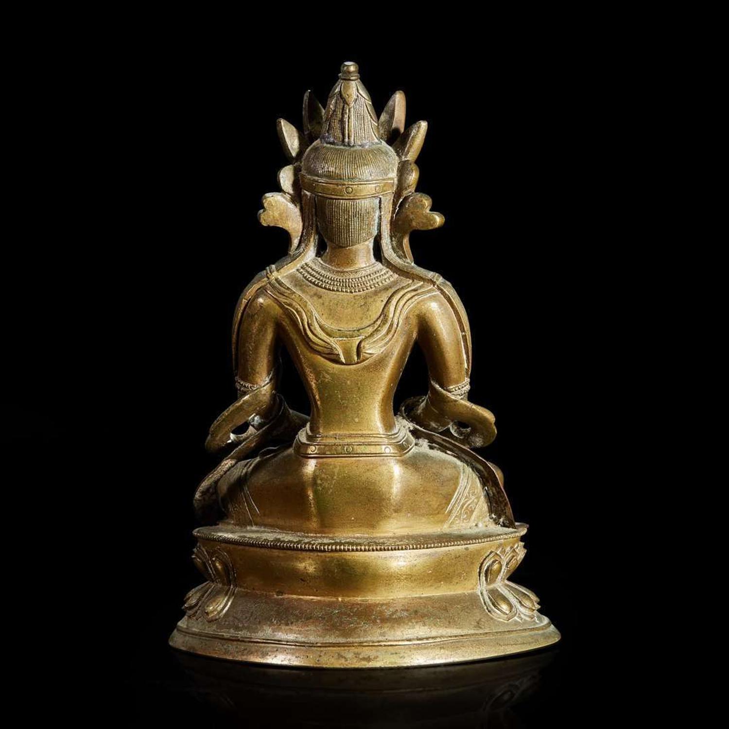 A Tibeto-Chinese bronze figure of a Bodhisattva