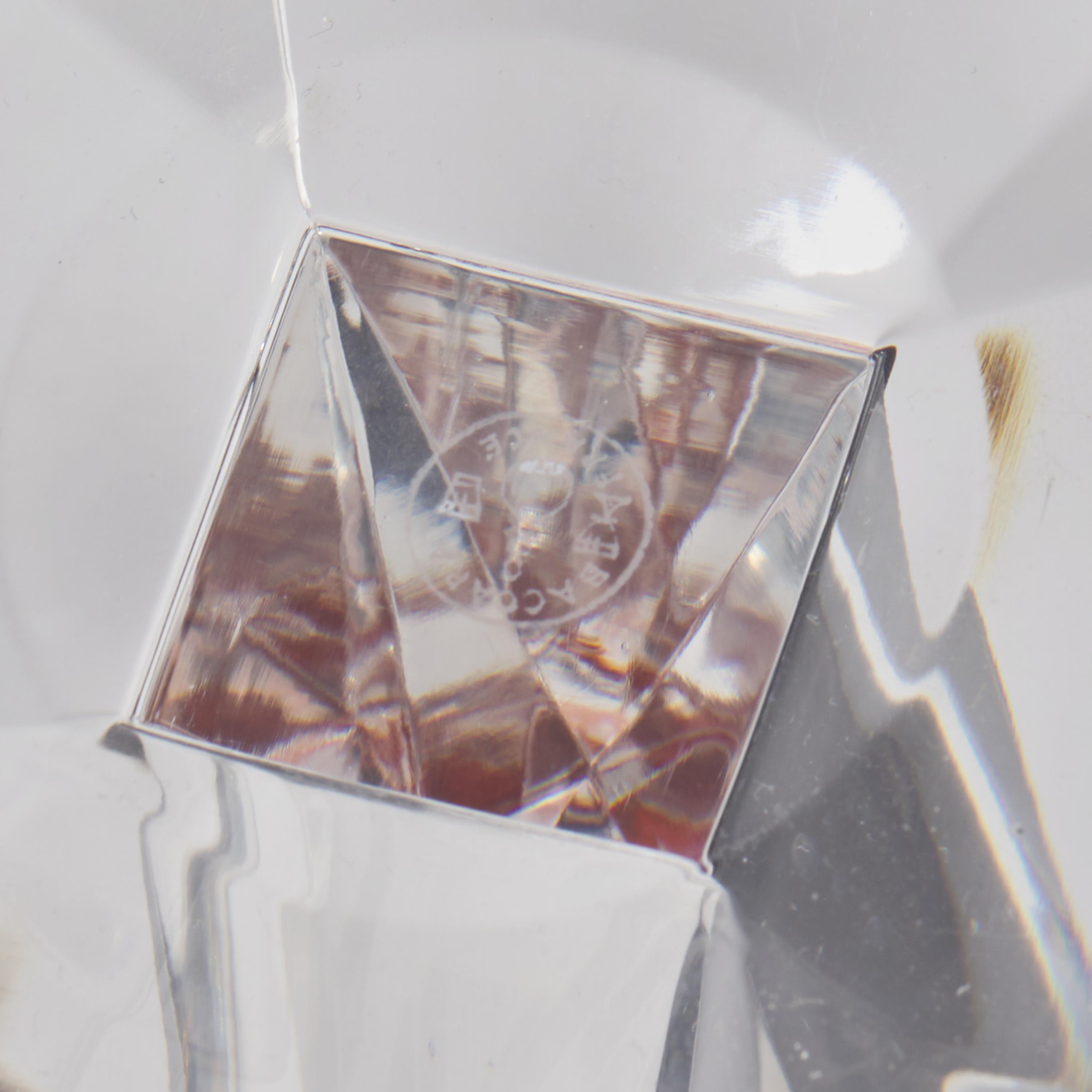 A Set of Six Baccarat Orange Cut-to-Clear Hock Wine Glasses