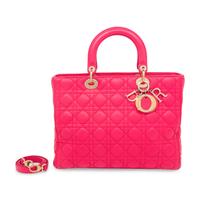 CHRISTIAN DIOR, LARGE PINK LADY DIOR BAG