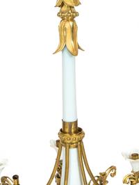 A Belle Epoque Gilt Bronze and Opaline Glass 24-Arm Chandelier