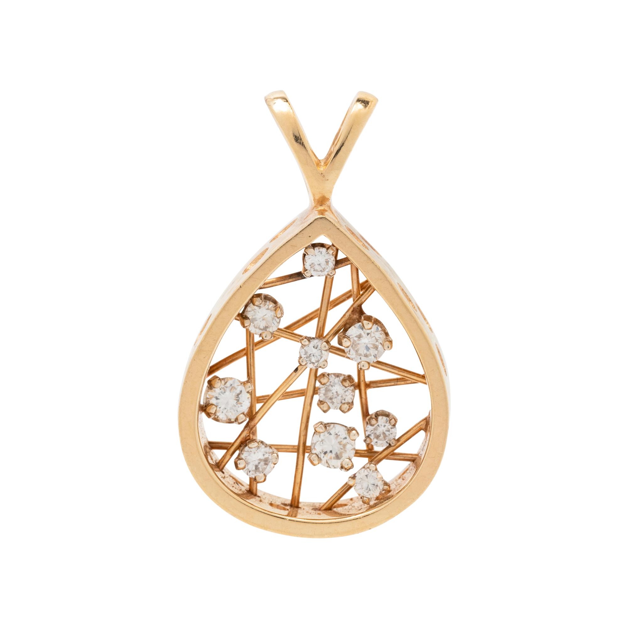 YELLOW GOLD AND DIAMOND PENDANT