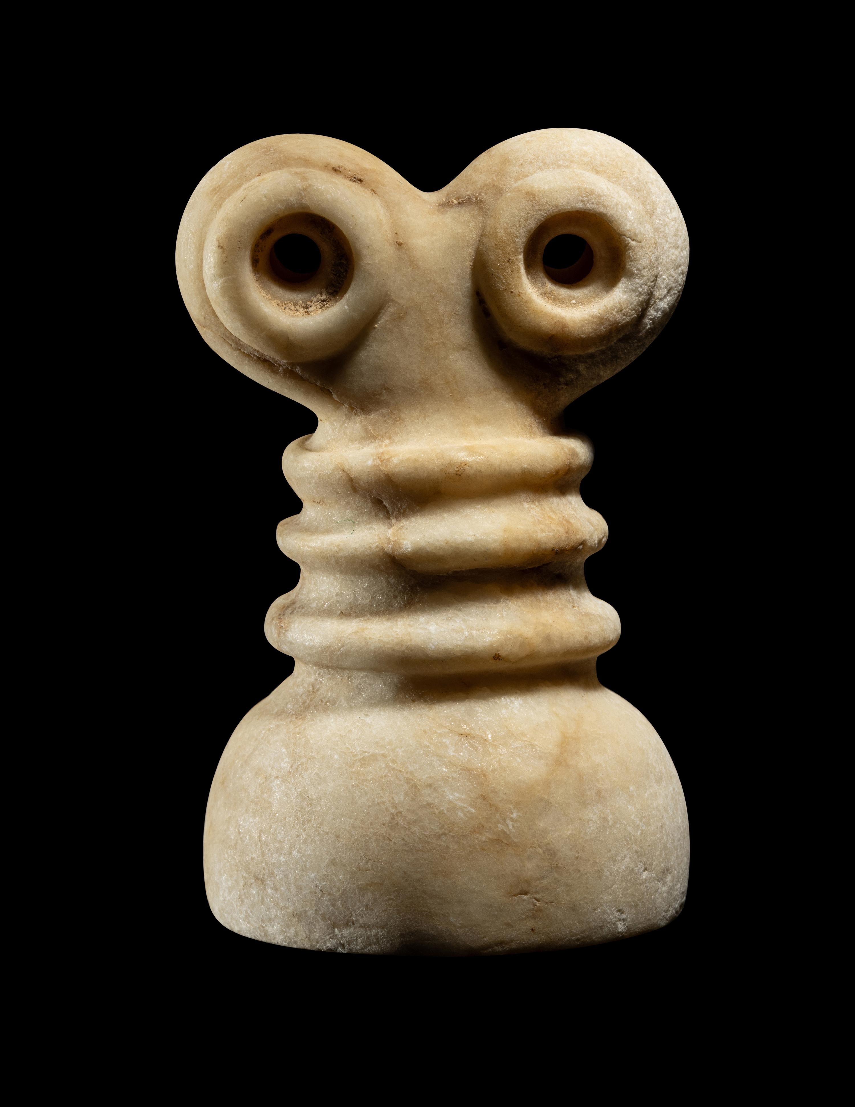 A Near Eastern Marble Eye Idol