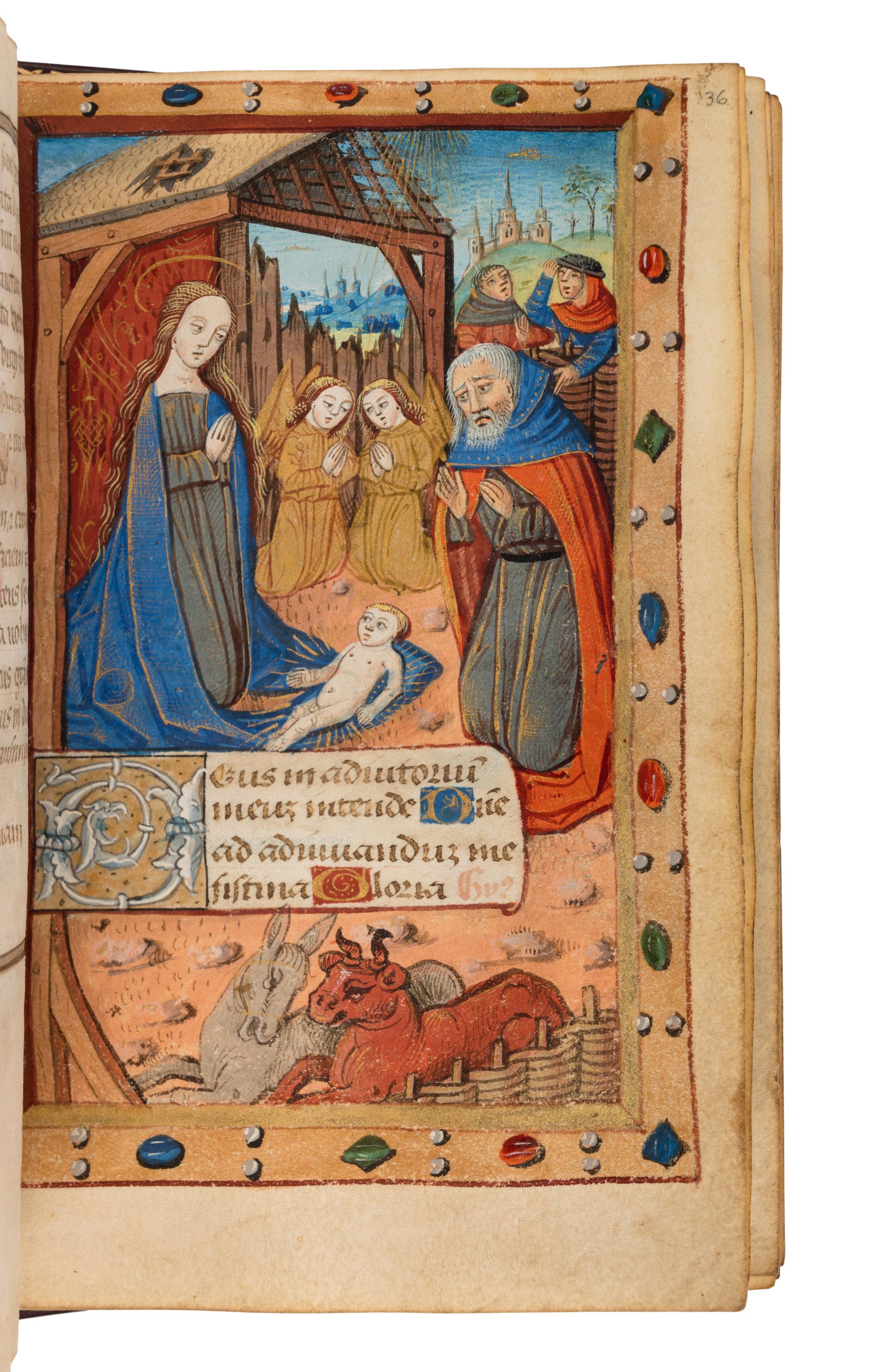 MASTER OF RAOUL DU FOU and JEAN SERPIN (both active Rouen, c. 1480-1520). Book of Hours, use of Rouen, in Latin and French, illuminated manuscript on parchment [France, Rouen, c. 1480-1490]