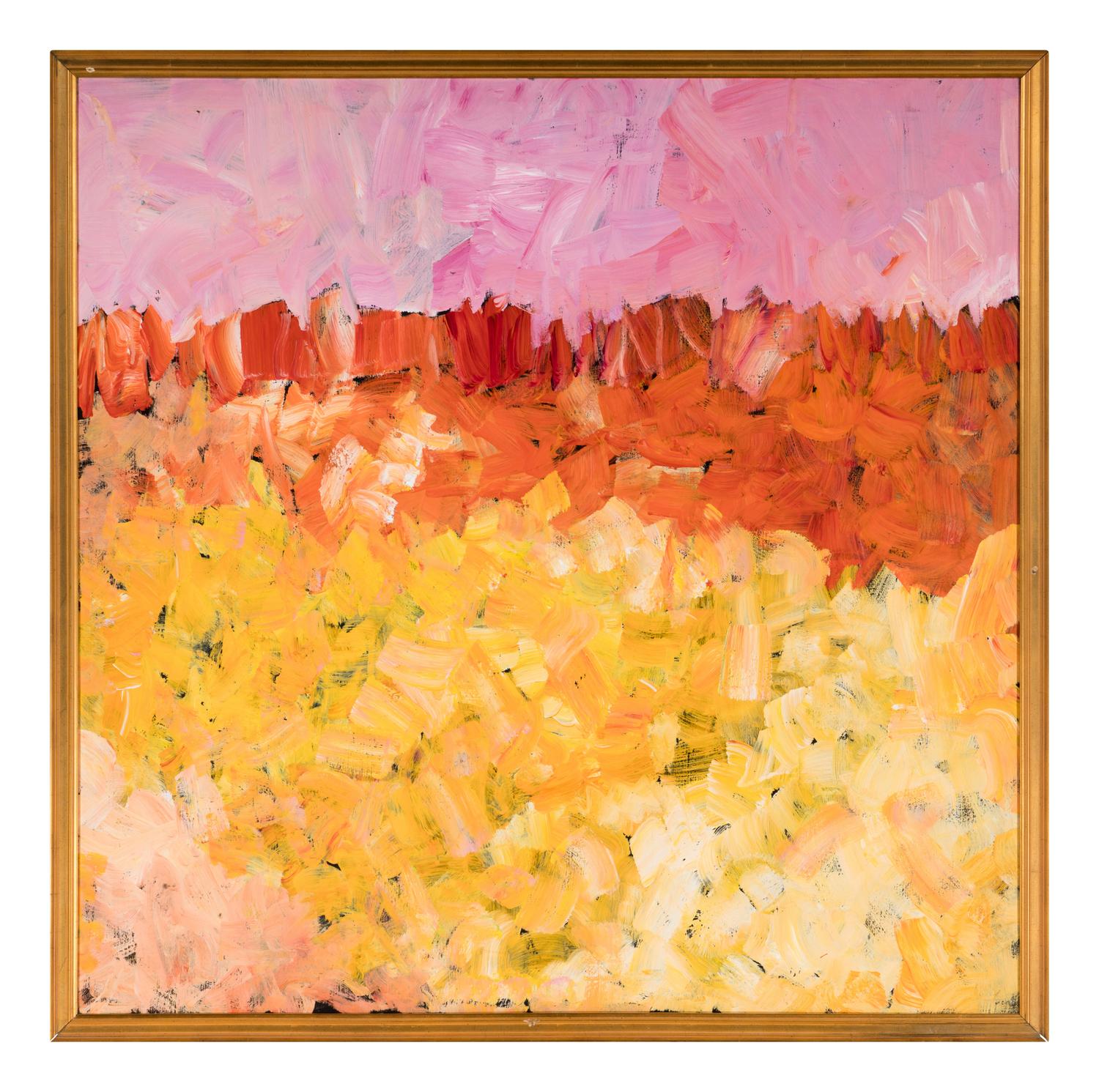 Gold and Pink Landscape