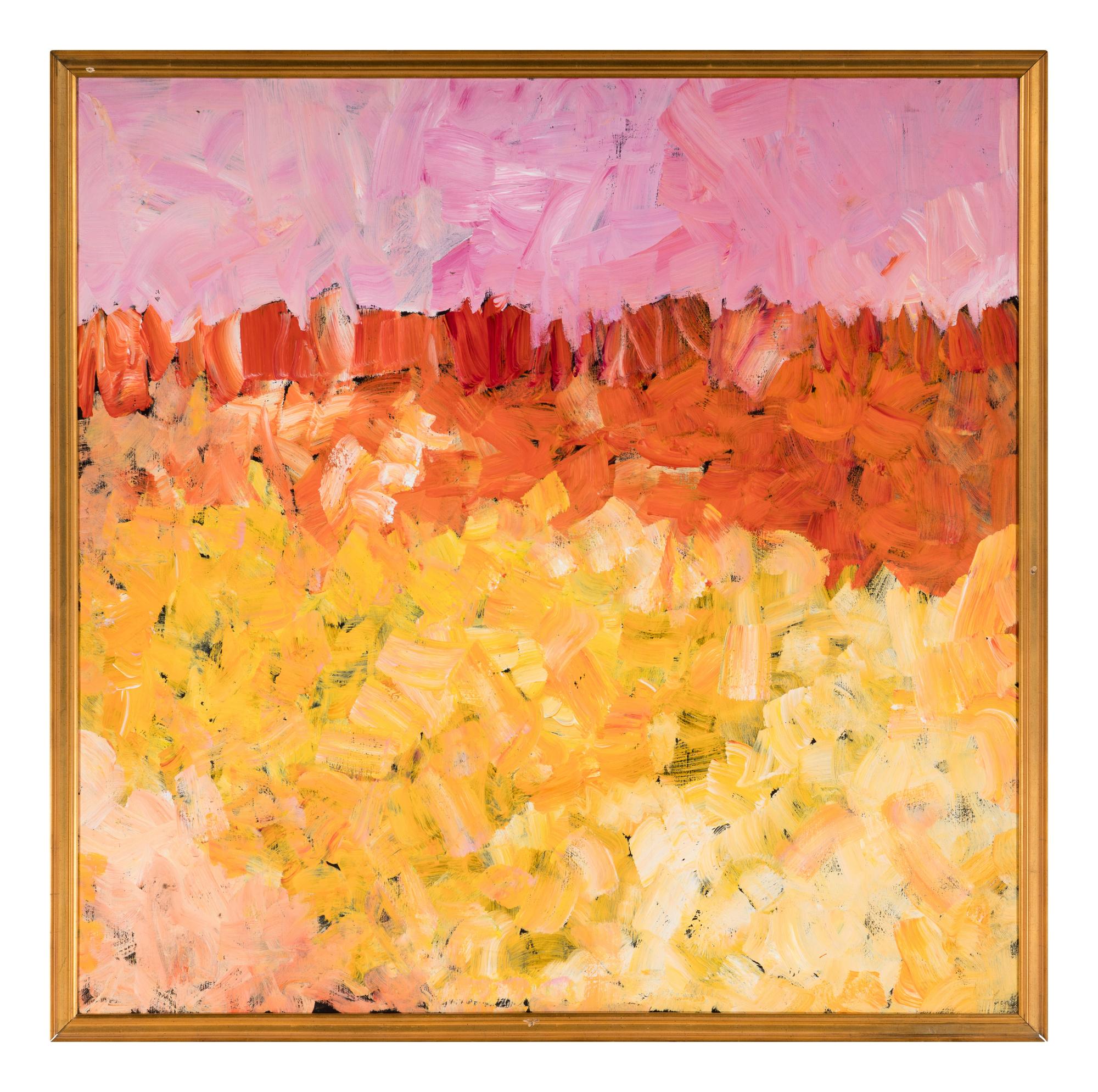 Gold and Pink Landscape