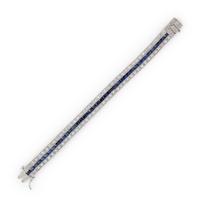 ART DECO, DIAMOND AND SYNTHETIC SAPPHIRE BRACELET