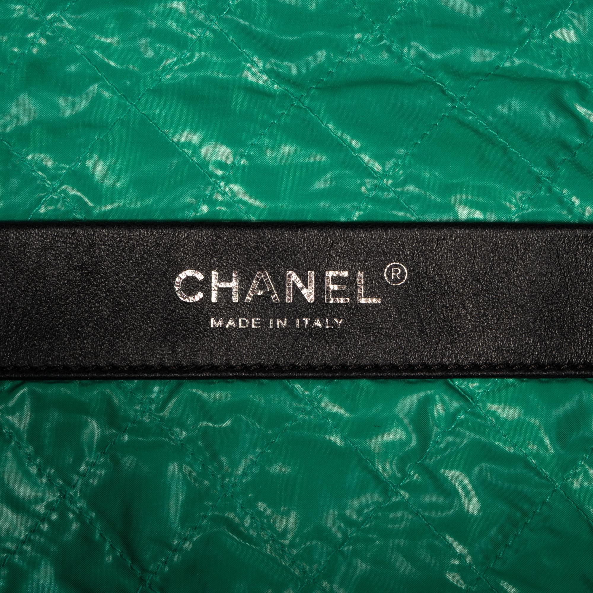 CHANEL, BLACK EYELASH TWEED TOTE BAG