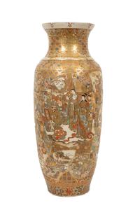 A Japanese Satsuma Porcelain Floor Vase