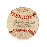 A 1952 Albany Cardinals Team Signed Autograph Baseball