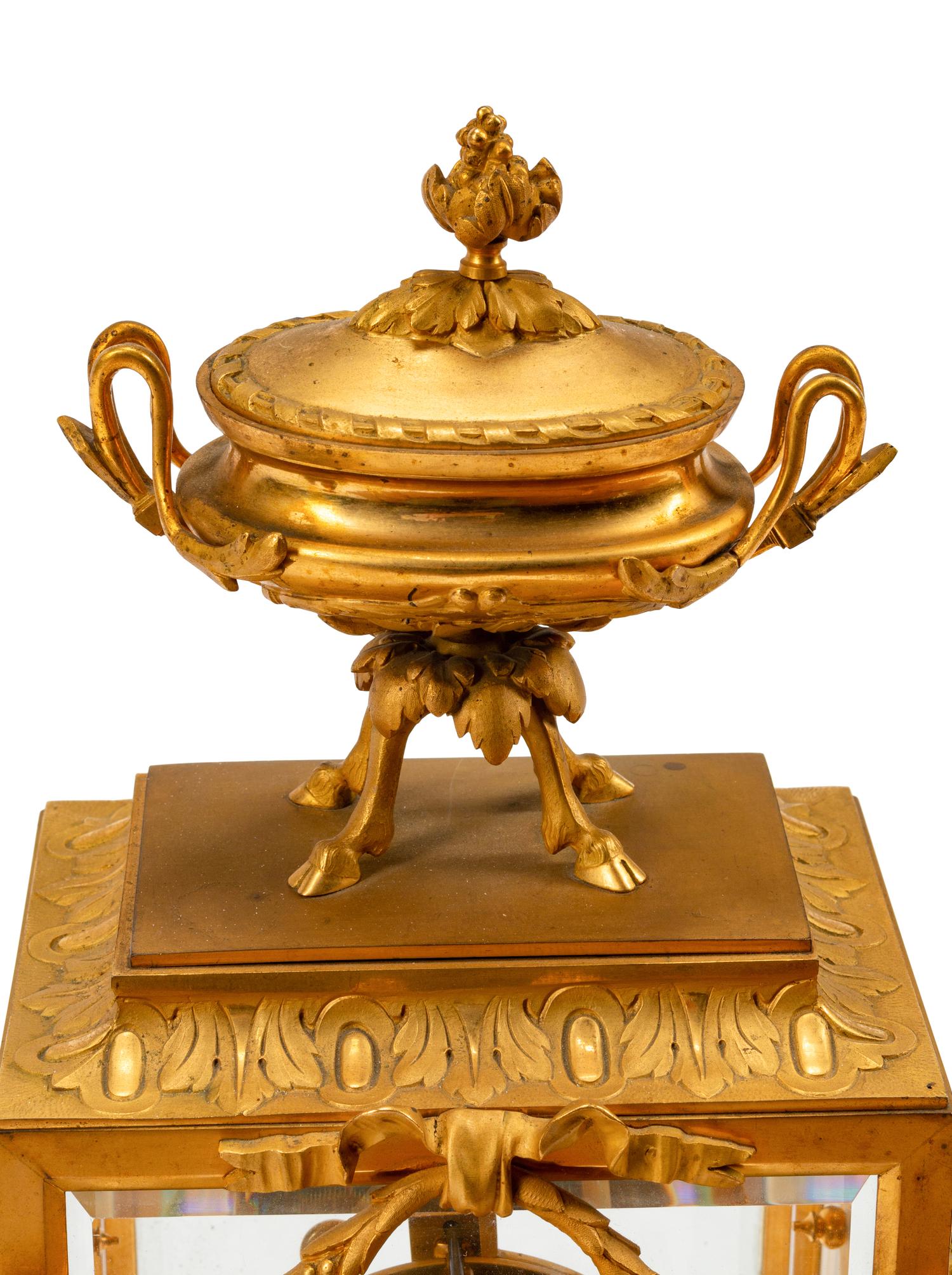 A French Gilt Bronze Mantel Clock
