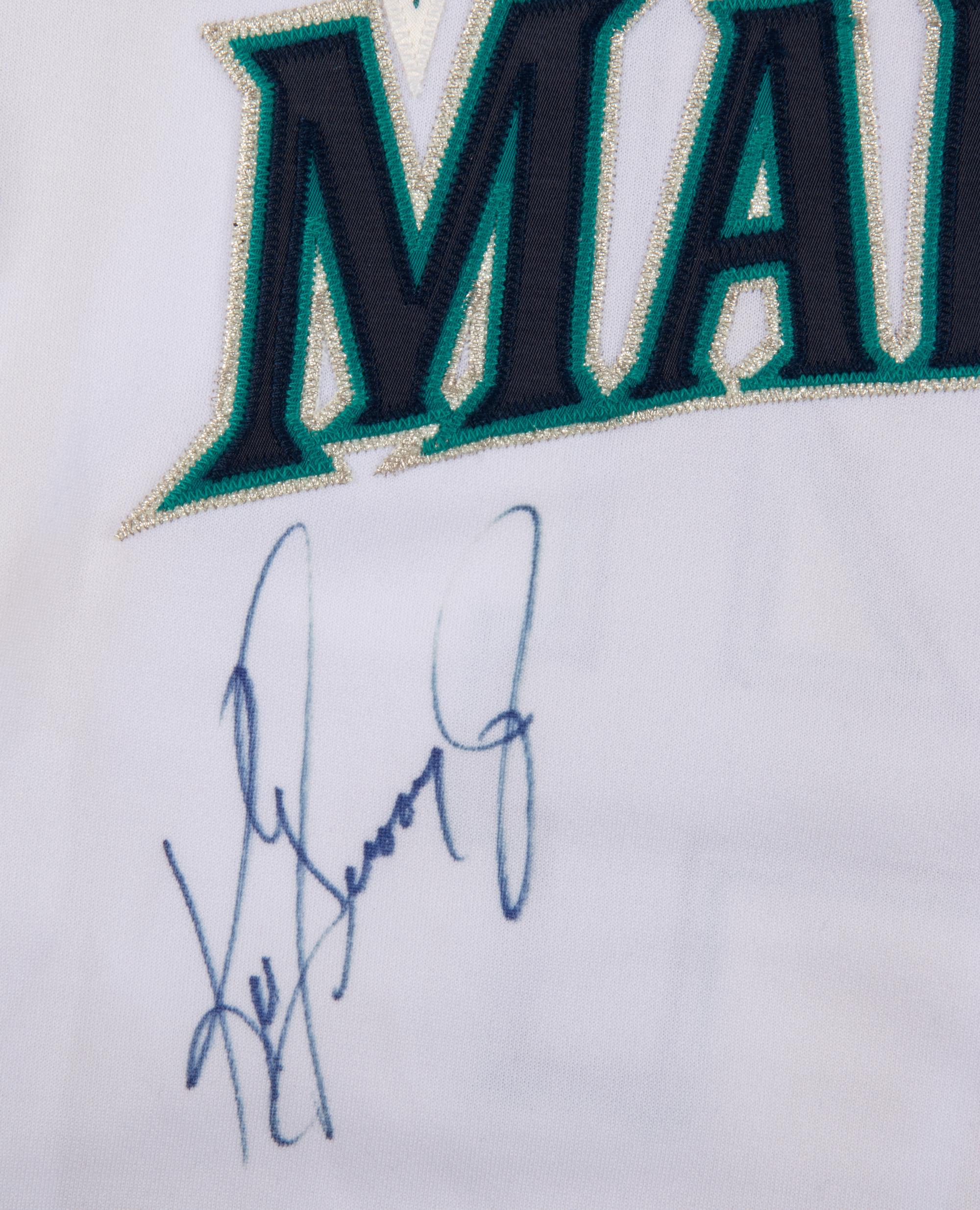 A Ken Griffey Jr. Signed Seattle Mariners Jersey (Russell Athletic),