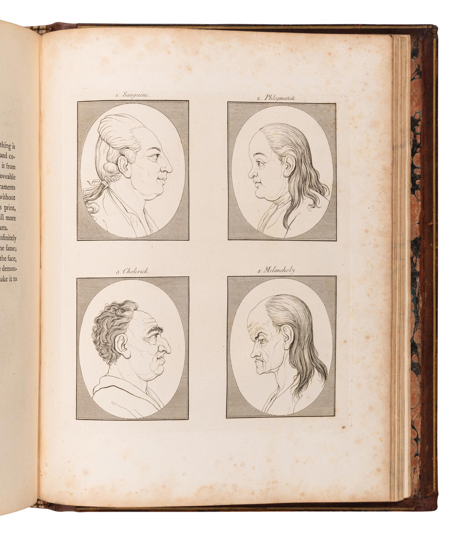 LAVATER, Johann Kaspar (1741-1801). Essays on Physiognomy. Henry HUNTER, translator. London: John Murray et al, 1789-1798.