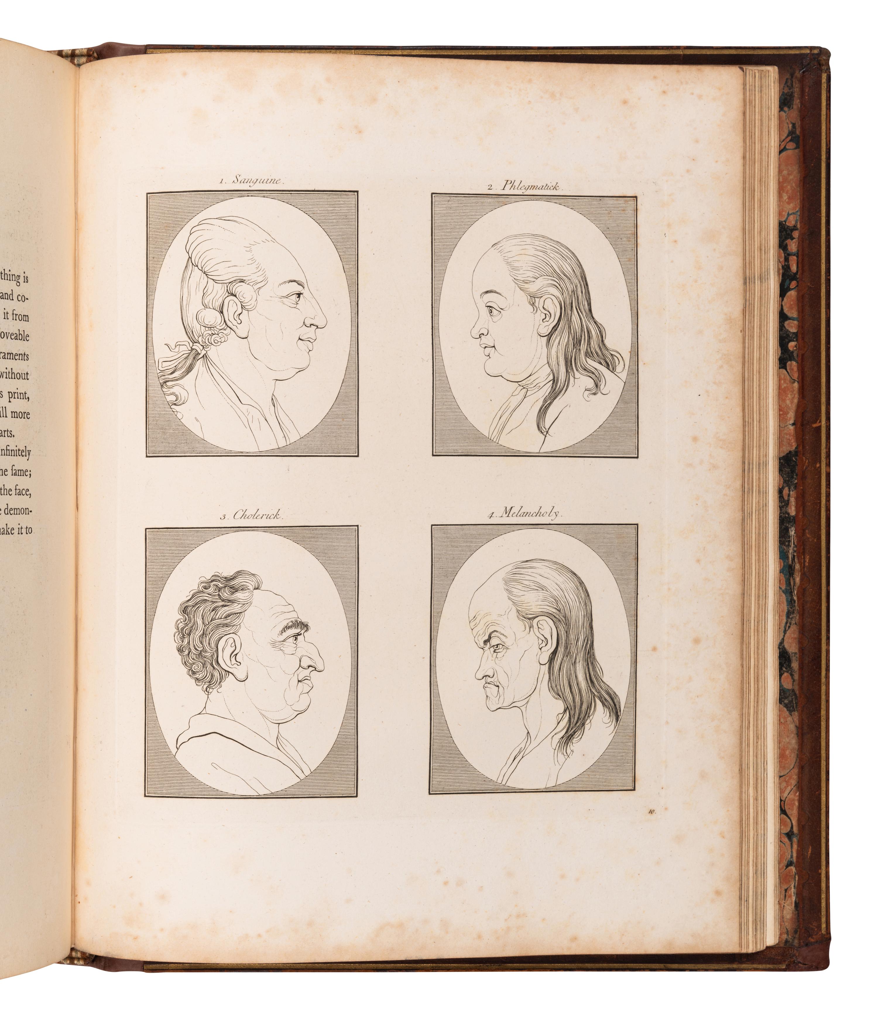 LAVATER, Johann Kaspar (1741-1801). Essays on Physiognomy. Henry HUNTER, translator. London: John Murray et al, 1789-1798.