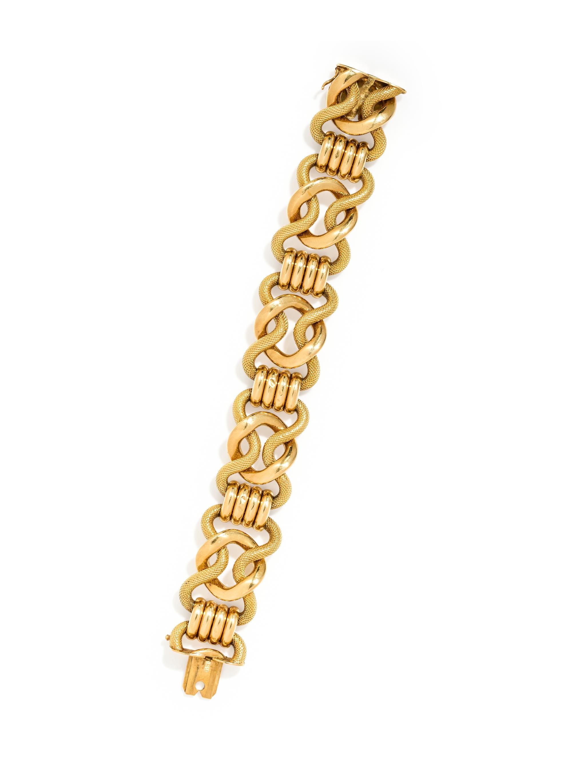 CARLO WEINGRILL, YELLOW GOLD BRACELET