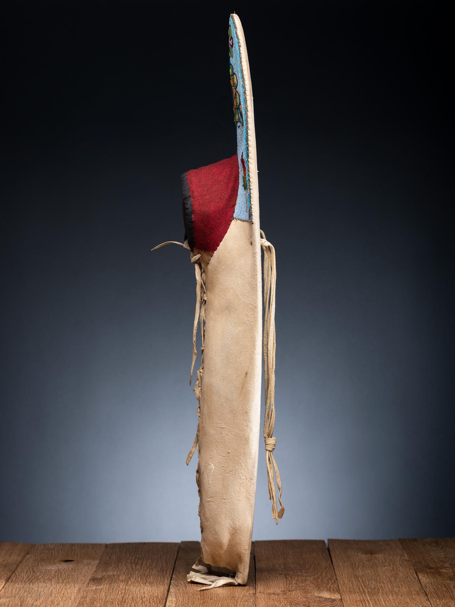 Plateau Child's Beaded Hide Cradle