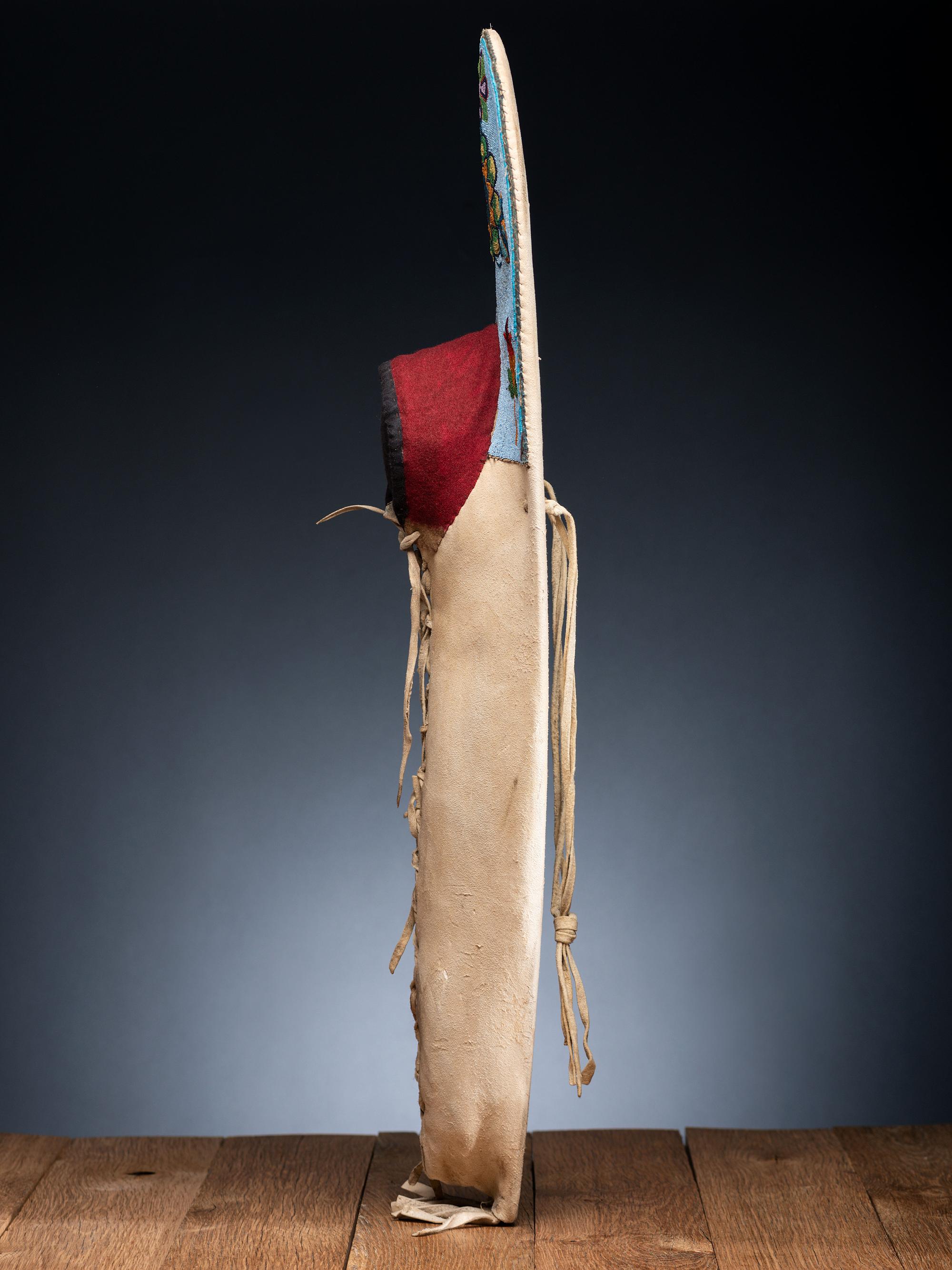 Plateau Child's Beaded Hide Cradle