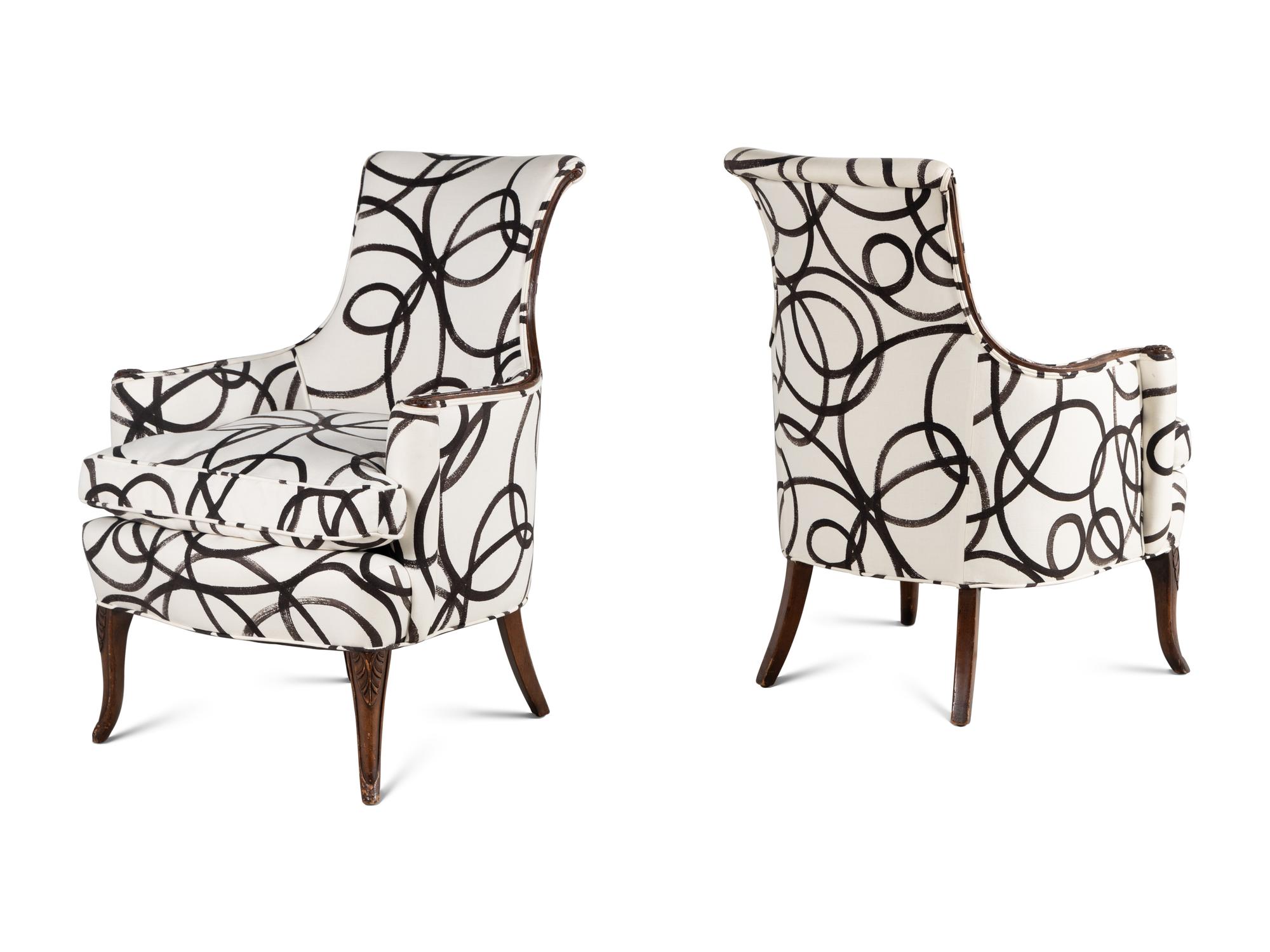 A Pair of Louis Philippe Style Bergeres
