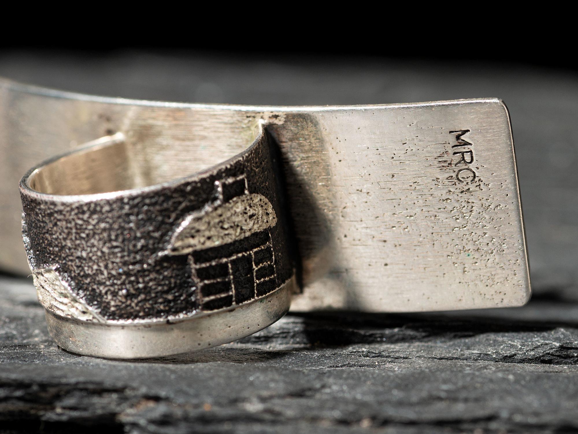 Tufa Cast Silver Ring