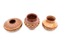 Three Turned Wood Vases by Ray Allen