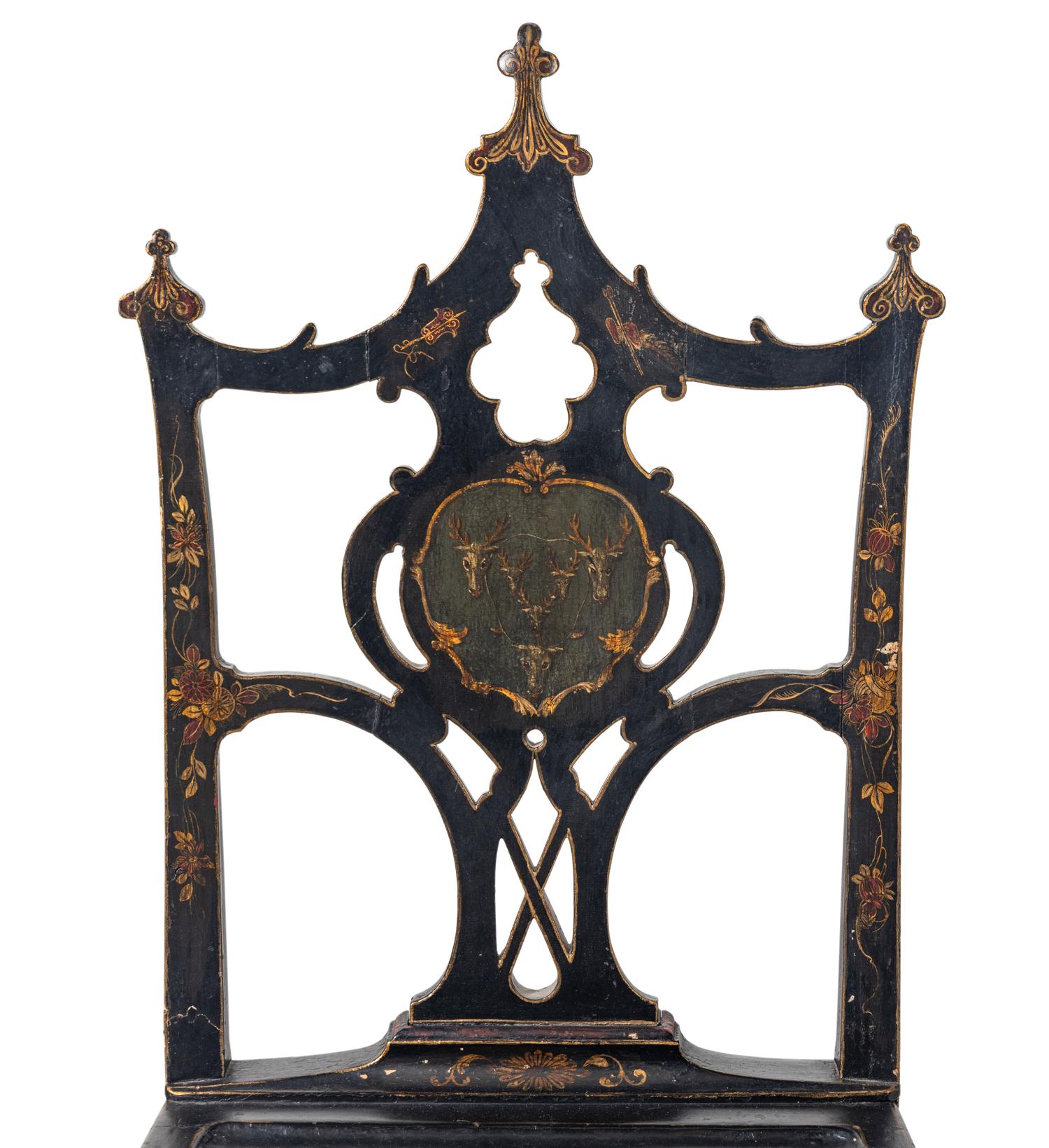 A Set of Twelve George III Style Painted Dining Chairs