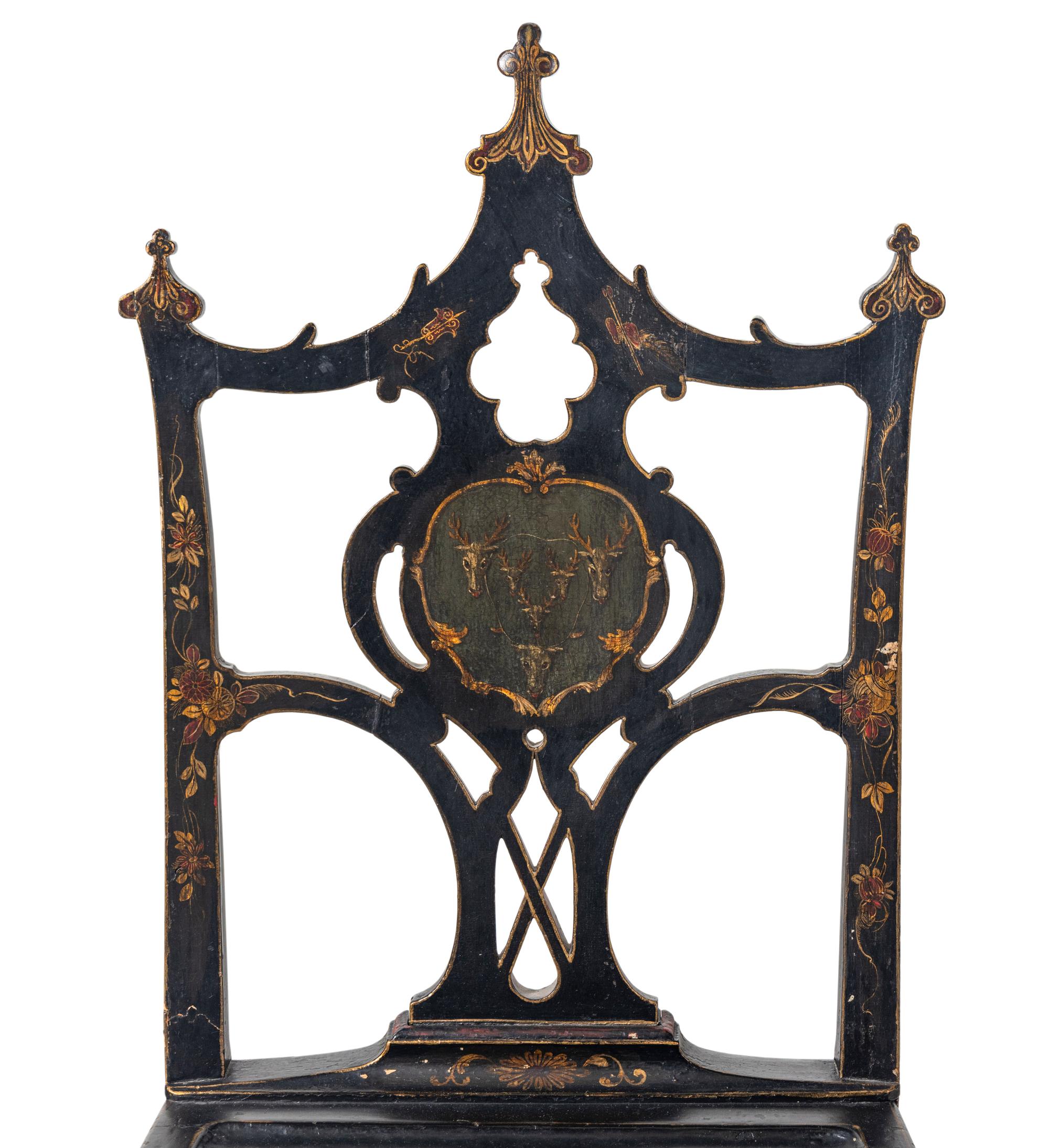 A Set of Twelve George III Style Painted Dining Chairs