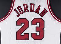 A Michael Jordan Signed Autograph Chicago Bulls Jersey (Upper Deck Authenticated),