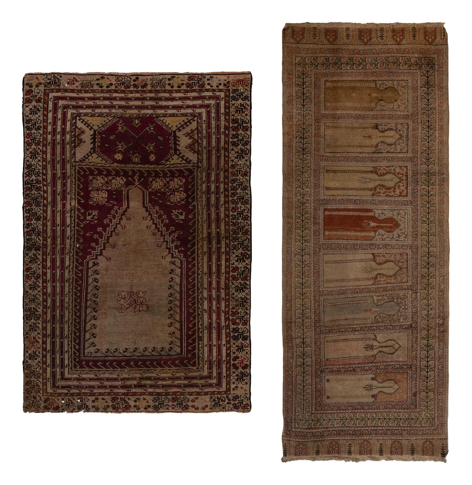 A Central Anatolian Prayer Rug and a Turkish Saph Rug