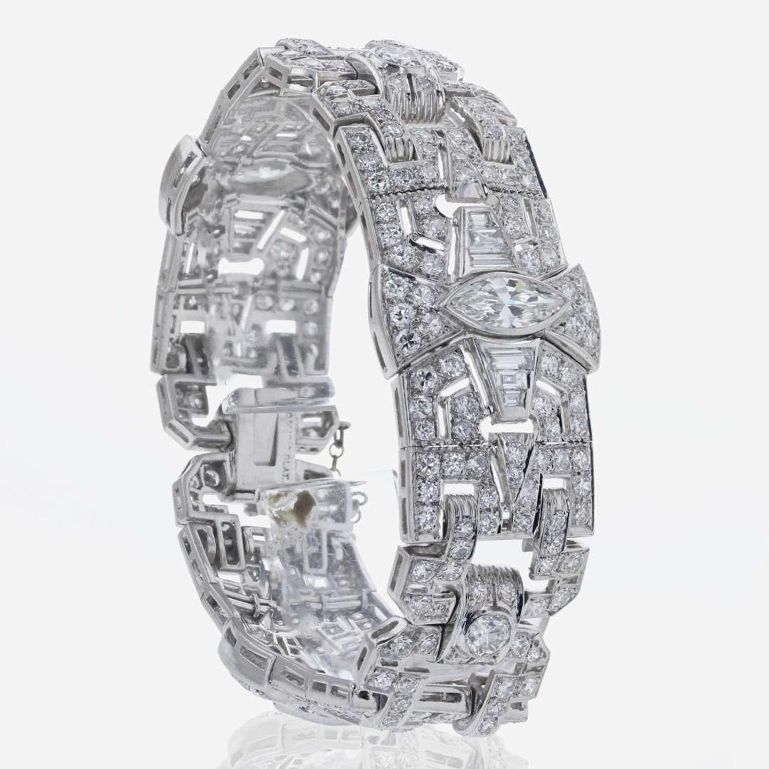 A Diamond and Platinum Bracelet