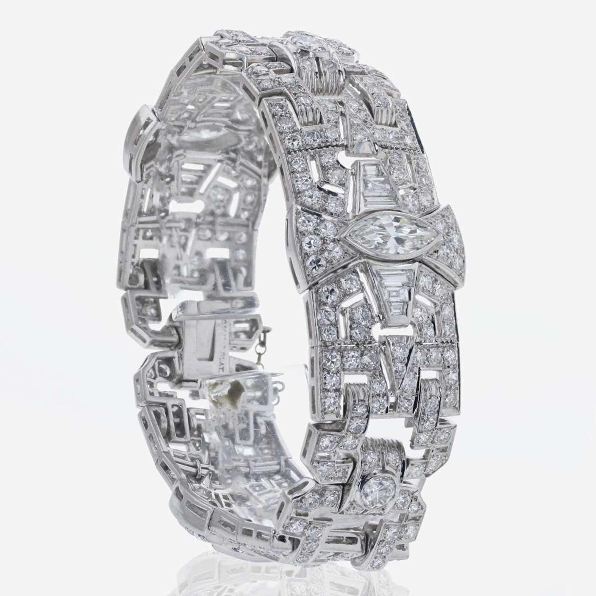 A Diamond and Platinum Bracelet